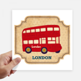 thumbnail image 1 of UK London Double-decker Bus Stamp Sticker Tags Wall Picture Laptop Decal Self adhesive, 1 of 1
