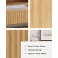 thumbnail image 5 of Joyyskill 47" Executive Desk with Fluted Drawer, Modern Home Office Desk with Long Monitor Stand and 2 Drawers, Computer Writing Desk for Study Office Vanity, Nautral Oak, 5 of 6