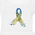 thumbnail image 4 of Inktastic Down Syndrome Awareness Blue and Yellow Hearts Ribbon Girls Toddler Dress, 4 of 5