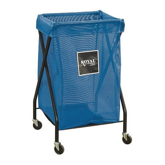 Royal Basket Trucks X-Frame Cart,6 Bu,Blue Mesh G06-BBX-XMA-3ONN