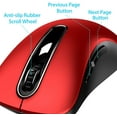 thumbnail image 4 of memzuoix 2.4G Wireless , 1400 DPI  Optical Cordless  with USB Receiver, Portable Computer Mice for Laptop, PC, Desktop, , 5 Buttons, Red, 4 of 9