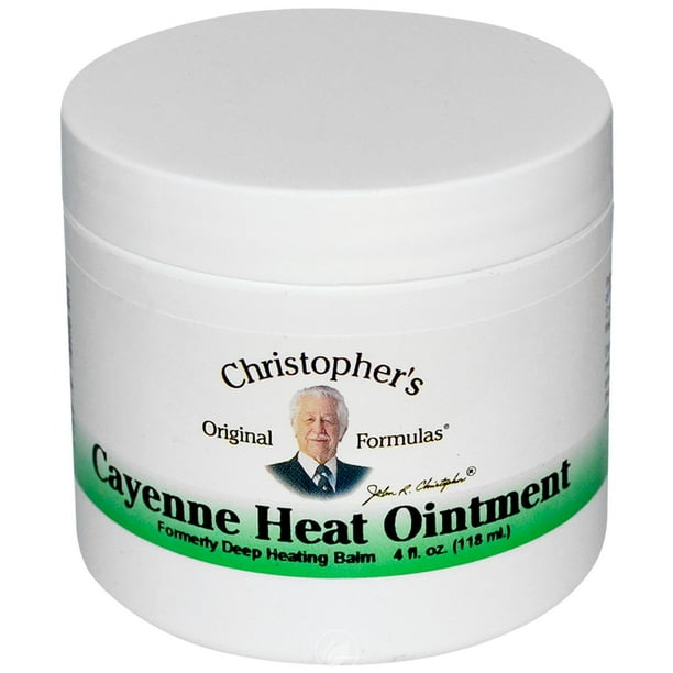 Cayenne Heat Ointment 4 oz by Dr. Christophers Formulas, Pack of 2