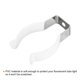 thumbnail image 4 of T10 U Clips Soporte para LED Luz Bombilla Montaje Soporte Inoxidable Acero Fluorescente Tubo Soporte Tubo Abrazaderas, Blanco Paquete de 8, 4 of 5