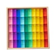 thumbnail image 4 of Bloques de construcción Arcoíris Juego de bloques de construcción Regalo ideal Aprende el color Arcoíris GEM 50 pcs, 4 of 9