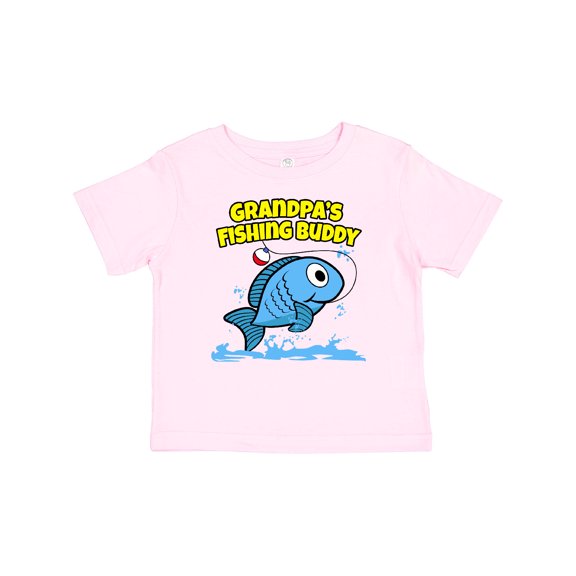 Inktastic Grandpa's Fishing Buddy (blue) Boys or Girls Baby T-Shirt
