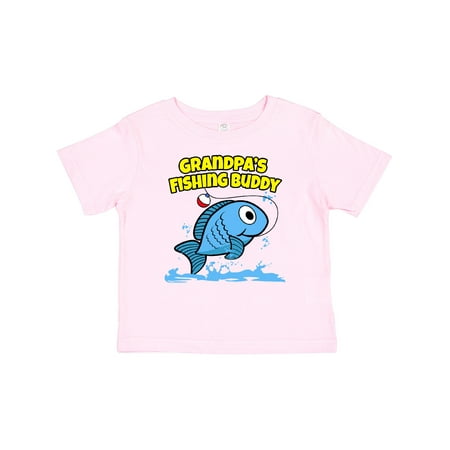 

Inktastic Grandpa s Fishing Buddy (blue) Gift Baby Boy or Baby Girl T-Shirt