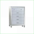 thumbnail image 5 of Bedroom Set 5-Piece Queen LED Brushed Silver Wood | Wood | Standard Beds, 5 of 13