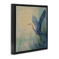 thumbnail image 2 of Stupell Industries Coastal Heron Lifting Off Black Floating Frame Canvas Art, 25 x 25, by Floy Zittin, 2 of 6