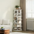 thumbnail image 5 of LIZHOUMIL 360° Rotating Shoe Organizer, 6-Tier Spinning Rack, White MDF, 55.9" Tall, 5 of 8