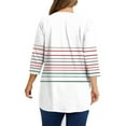 thumbnail image 3 of Plebaso Plus Size Tops for Women 3/4 Length Sleeve Tunic Shirts Loose Casual Summer Work Blouses, 3 of 5