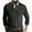 Dark Gray, variant on WREESH Mens Slim Fit Henley Shirts Workout Shirt Color Block Long Sleeve Pullover Causal Button T Shirt With Pocket Khaki