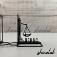 thumbnail image 2 of Shinelab Justice Scales Metal Bookends Lawyer Name Bookend, Law Office Desk Decor & Bookshelf Accessories 5135, 2 of 3