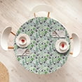 thumbnail image 4 of Ambesonne Cactus Fitted Round Tablecloth, Hedgehog Saguaro Cartoon, 40"- 44" Diameter, Green Multicolor, 4 of 5