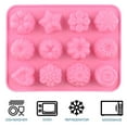thumbnail image 3 of Moldes de flores de silicona, bandejas para hornear con flores y moldes de silicona antiadherentes para chocolate, dulces, gelatina., 3 of 6