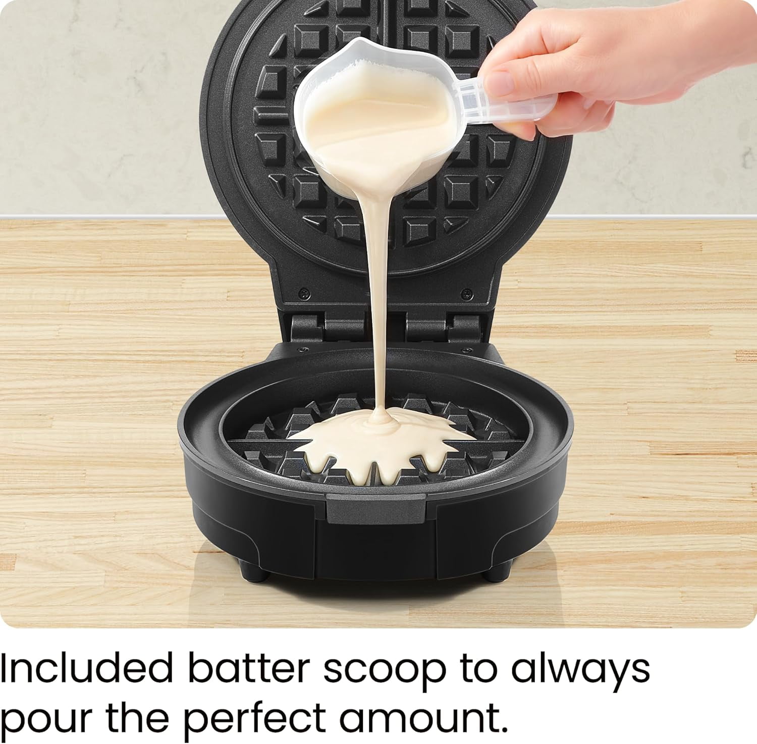 Chefman Anti-Overflow Belgian Waffle Maker, Shade Selector, Non-Stick, Black