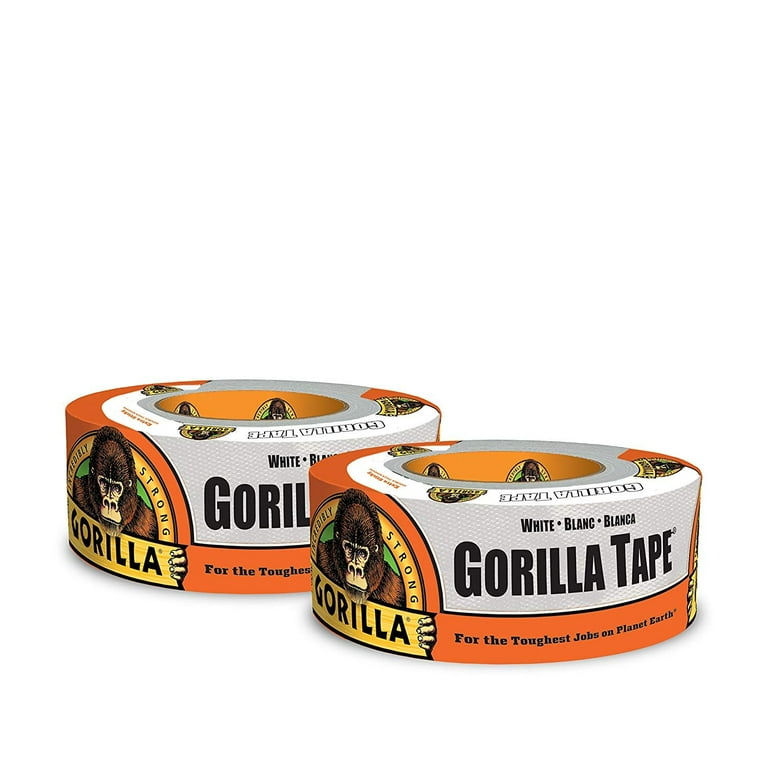 Gorilla Tape, White Duct Tape, 1.88 x 30 yd, White, Pack of 6 