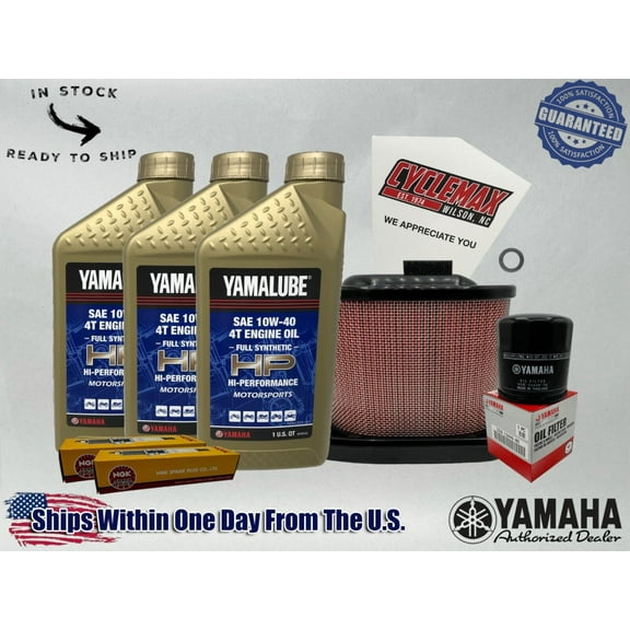 Cyclemax Full Synthetic Tune Up Kit fits 2022-2024 Yamaha YZF-R7 w/ Spark Plugs