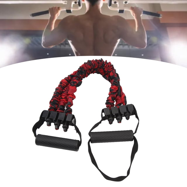 Expandeur de Poitrine, Latex Nylon Réglable Extracteur de Muscles à 3 Tubes pour Entraînement de Force Entraînement Physique
