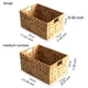 thumbnail image 4 of Moyic Cesta de almacenamiento de jacinto de agua natural - Agregar a la decoración del hogar Jacinto de agua trenzado de madera trenzada Almacenamiento y organización del hogar Pequeño, 4 of 6