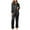 Black, variant on 2 Piece Sets for Women Fall Floral Linen Pants Set for Women Tall Women Casual Loose Fitting Home Printed Pants Long Sleeve Round-Neck Blouses Sets Get it Fast