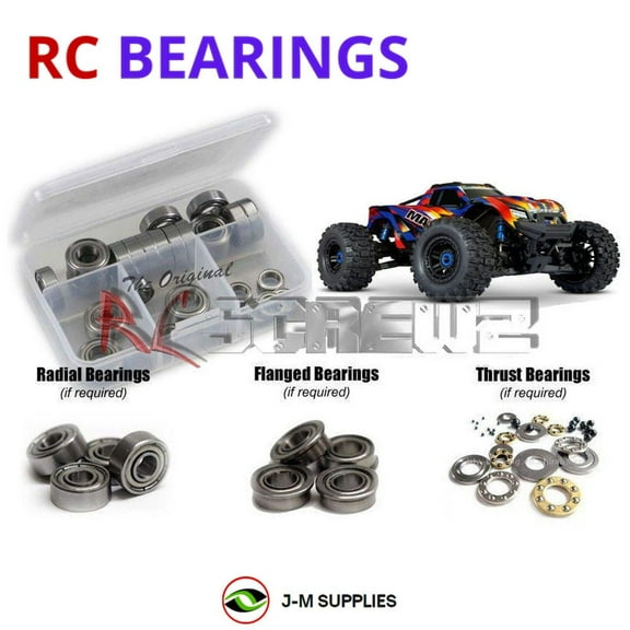 RCScrewZ Metal Shielded Bearing Kit tra102b for Traxxas Maxx/WideMaxx 1/10 4WD MT (89086-4) | SET
