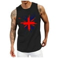 thumbnail image 5 of Linfrsh 4th of July Shirts for Men American Flag Retro Shirt Patriotic USA Sleeveless Tank Tops Muscle Shirts Country Shirts for Men Brown,XL, 5 of 5