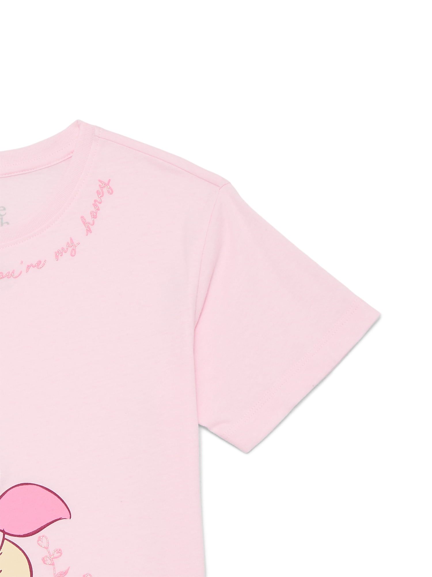Winnie The Pooh & Piglet Girls Valentine's Day Graphic Tee, Sizes 4-16