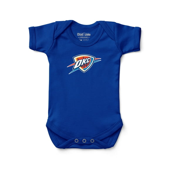 Newborn & Infant Chad & Jake Royal Oklahoma City Thunder Primary Logo Bodysuit