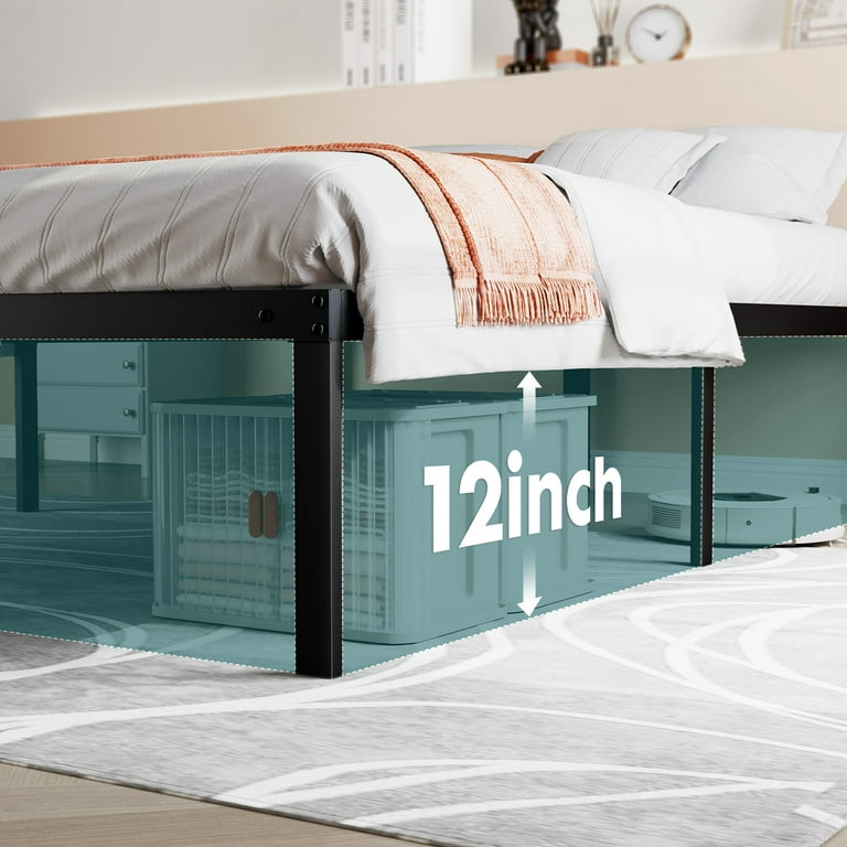ZUNMOS 14 Inches Twin Bed Frame, Heavy Duty Metal Platform ZUNMOS 14 Inches Twin Bed Frame, Heavy Duty Metal Platform
