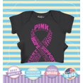 thumbnail image 2 of Shop4Ever Breast Cancer Pink Ribbon Word Montage Baby's Bodysuit Infant Cotton Romper 12 Months Black, 2 of 5