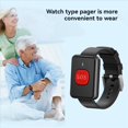 thumbnail image 4 of 2X Reloj de Pulsera de 433,92 MHz, Transmisor de Radiofrecuencia por Radiofrecuencia, Botón de Llamada, Botón de Emergencia SOS Inalámbrico para Personas Mayores, Color Negro, 4 of 5