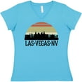 thumbnail image 3 of Inktastic Las Vegas Nevada Skyline Retro Women's V-Neck T-Shirt, 3 of 5