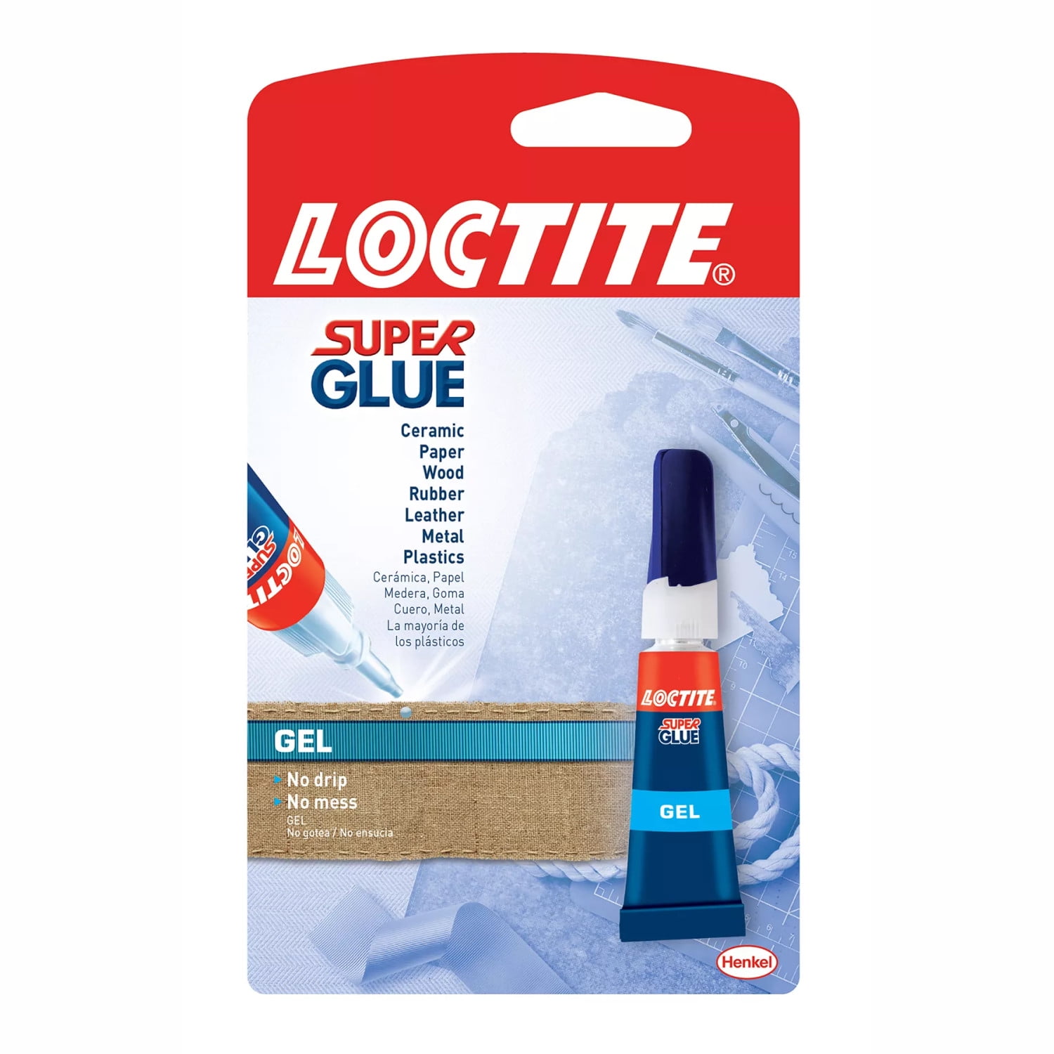Loctite Super Glue Gel Tube, Clear 0.07 oz Tube