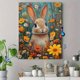 thumbnail image 4 of Qisvanset 12x16 Inch Wildflower Bunny Canvas Wall Art, Colorful Spring Rabbit Easter Nature Home Decor, 4 of 8