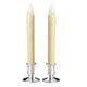 thumbnail image 5 of Velas Pilar Vela de Té Vela de Iglesia con Base de Soporte Funciona con Pilas, Fiesta Blanco - Base plateada, 5 of 5