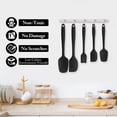 thumbnail image 5 of Silicone Spatulas, 5Pcs Rubber Spatula Heat Resistant Non-Stick Flexible Scrapers Baking Mixing Tool for Cake Cream Cooking Gadget Cookware - black, 5 of 6