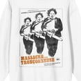 thumbnail image 2 of Texas Chainsaw Massacre French Poster Art Crew Neck Long Sleeve Women's White Sweatshirt-Large, 2 of 3