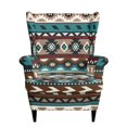 thumbnail image 2 of HELLHERO Wing Chair Slipcovers Southwestern Geometric Pattern 2 Piece Wingback Chair Cover for Bedroom, Spandex Washable Stretch Wingback Chair Slipcover, 2 of 7