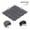 Dark Gray + Plastic, variant on Interlocking Patio Floor Tiles Pack of 22 WPC Wood-Plastic Composite Deck Tiles DIY Quick Deck Floor Tile Water Resistant Indoor Outdoor -11.8 3D Teak