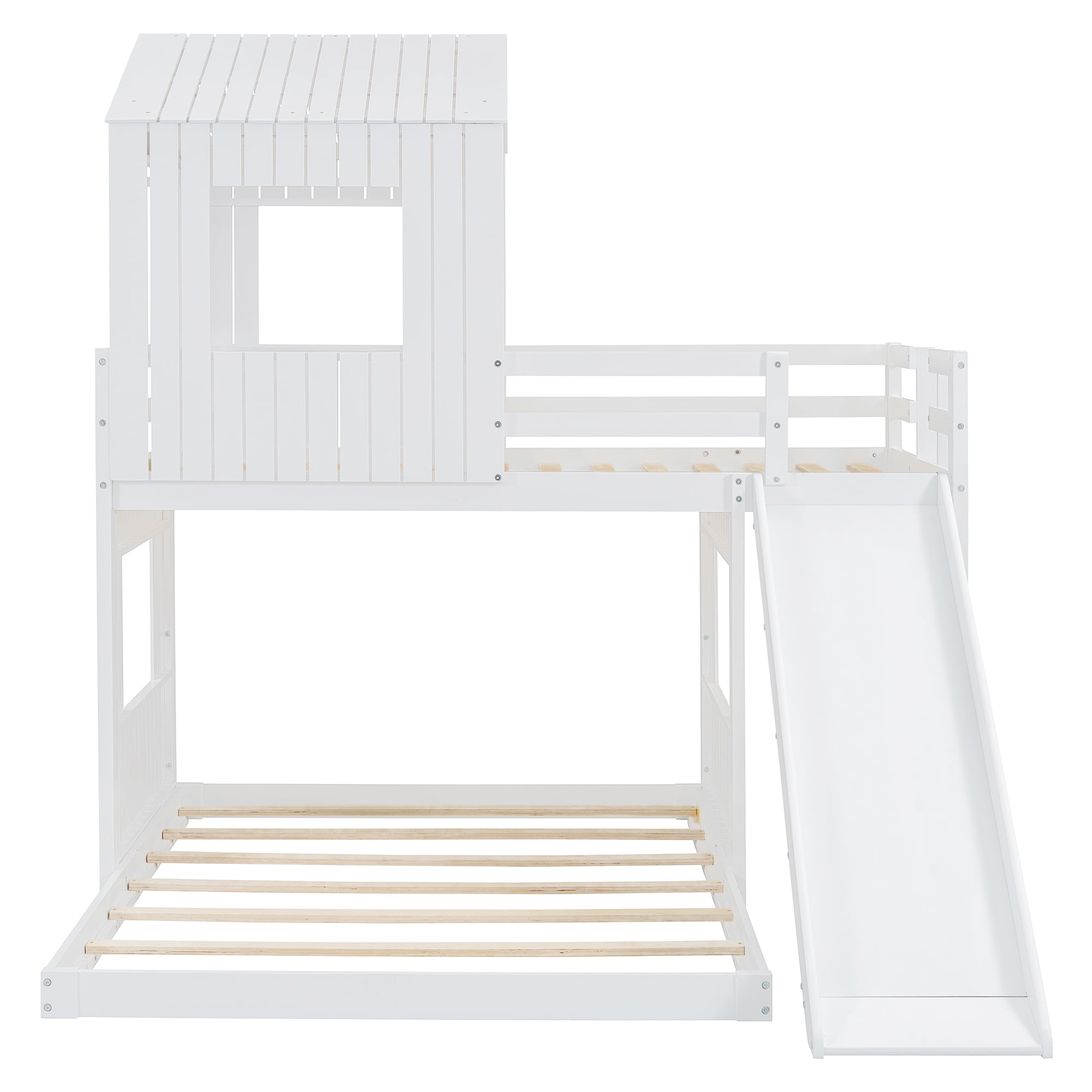 Noble House Wooden Twin Over Full Bunk Bed, Loft Bed,White