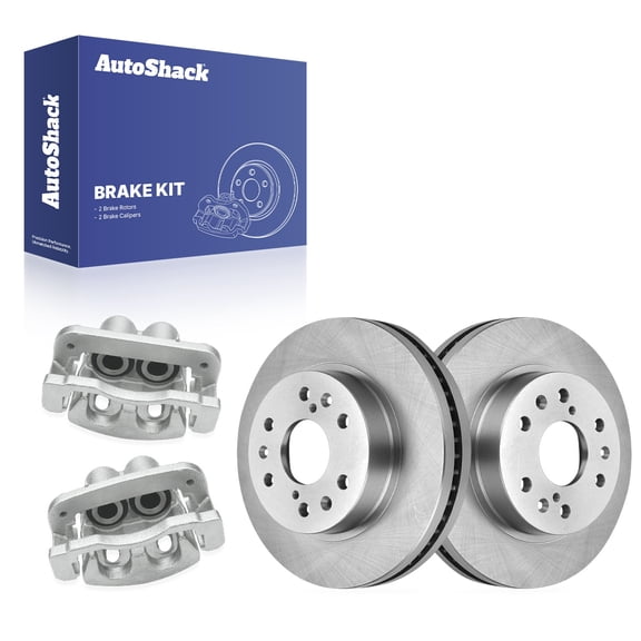 AutoShack Front Vented Brake Rotors   Calipers 4-PC Brake Kit Replacement for 2008-2018 Chevrolet Silverado 1500 2008-2018 GMC Sierra 1500 2008-2020 Chevrolet Tahoe 12.99" (329.9 mm)
