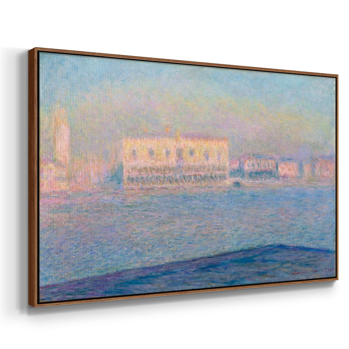 Vintage Landscape-CLVI By Wexford Home Framed in Walnut Wood Gallery Wrapped Canvas 27 in. x 41 in.