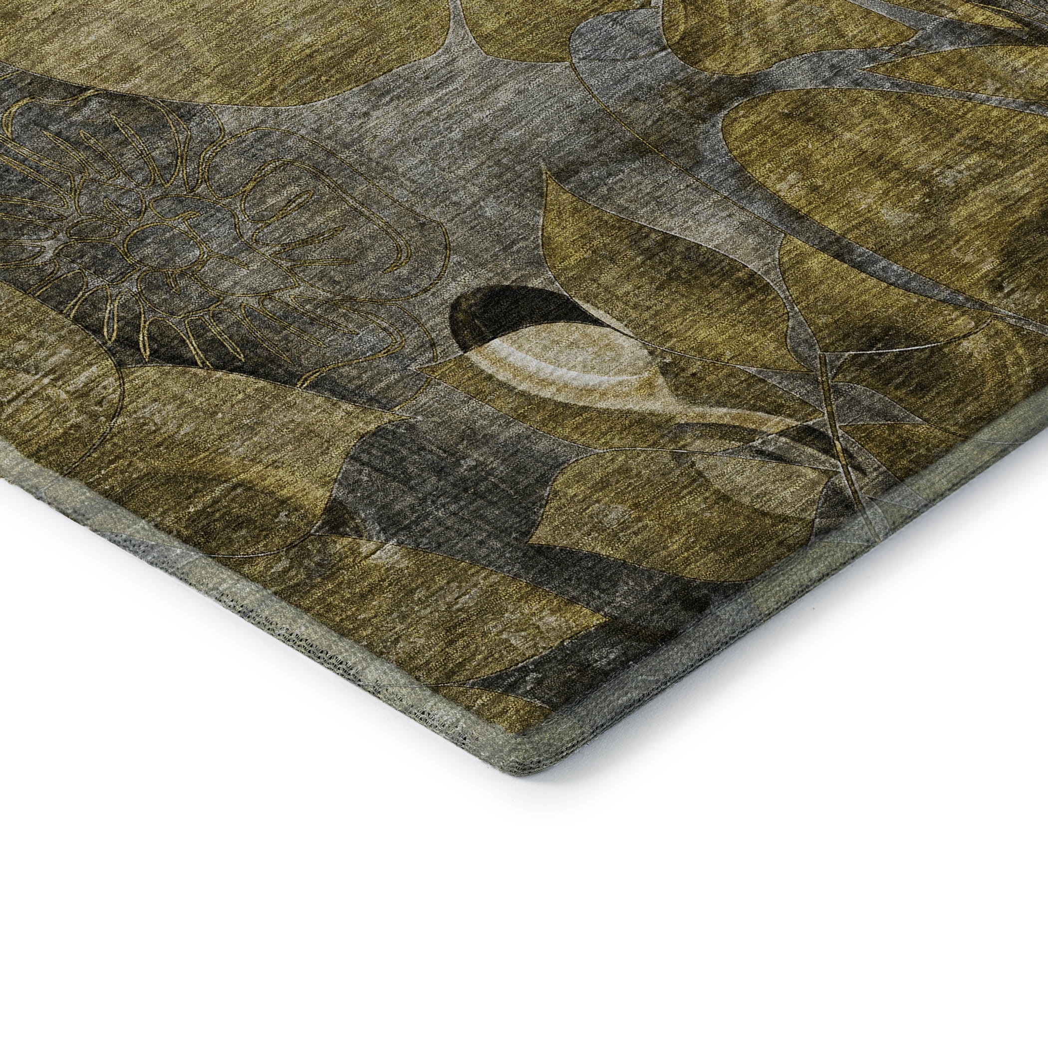 Addison Rugs Mayfield Washable Transitional Floral Brown Rectangle Rug, 2'6" x 3'10"