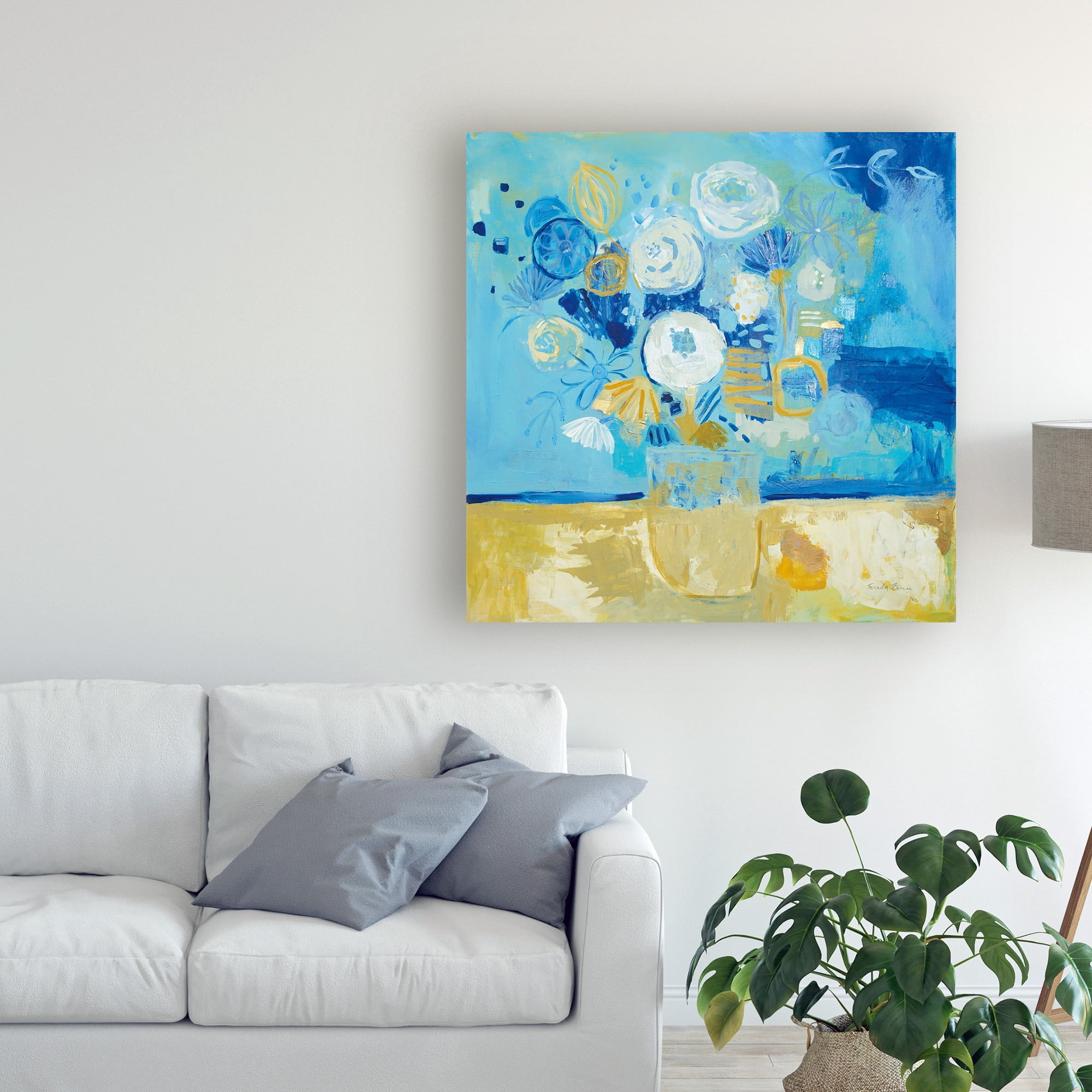 Trademark Fine Art 'Lots of Flowers' Canvas Art by Farida Zaman