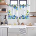 thumbnail image 2 of Blue Hydrangea Floral Kitchen Curtains Window Panels, Spring Butterfly Watercolor Flower Insulated Window Treatment Curtain, Grommet Curtains for Bedroom/Living Room/Bathroom, 2 Piece 42"Wx45"L, 2 of 8