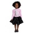 thumbnail image 2 of Wicked Toddler Girls Glinda Holographic Foil Tee with Puff Long-Sleeves, Sizes 2T-5T, 2 of 11