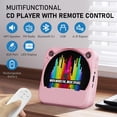 thumbnail image 2 of Reproductor de CD portátil ENVYCLOUD Mini Desktop con Bluetooth Pink, 2 of 9