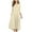 Beige, variant on IROINNID Long Sleeve Dress for Women Strapless Round Neckline Fit&Flare Dress Pleated Seven-cent Sleeve Pure-color Dress ,Green