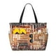 thumbnail image 1 of Fotbe Hand Drawn Vintage Coffee Bolsa de Viaje para Playa - Resistente al Agua, Bolsa Tote de Gran Capacidad y Ligera con 7 Bolsillos para Mujeres y Hombres, 1 of 7