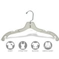 thumbnail image 4 of International Hanger Matte Black Plastic 4-Notches Top Hanger, 25 Pack, 4 of 5